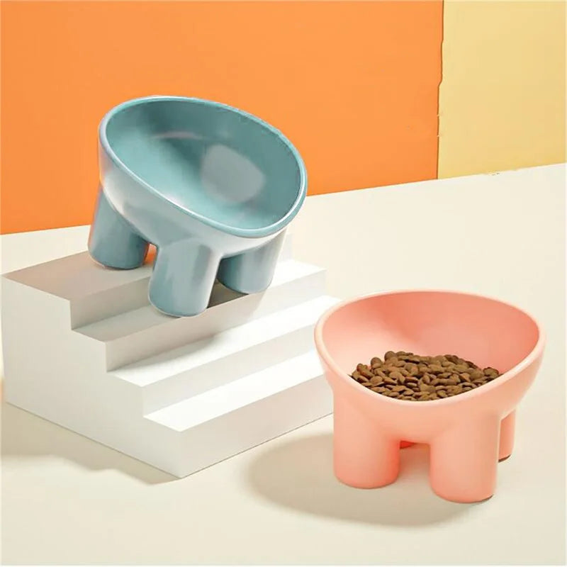 Cuenco para perros y gatos, base elevada elevada, cuenco para perros pequeños, Protector de cuello, cuenco de agua para comida para mascotas, plato antipunta para Alimentación de Mascotas, plato para aperitivos y postres